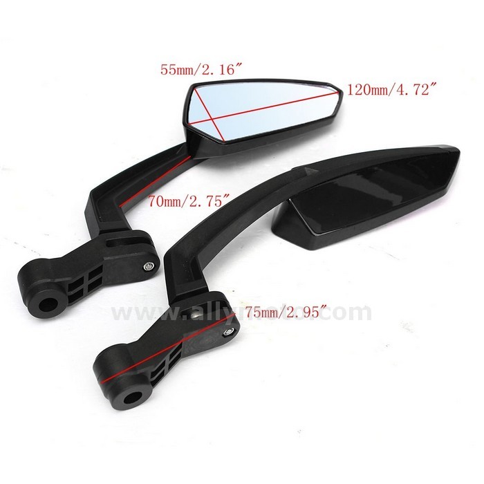 88 Universal Motorcycle Custom Rearview Side Mirror 10Mm 8Mm For-Chopper-Honda-Yamaha-Suzuki@7